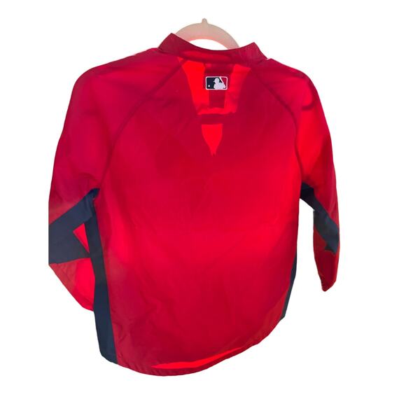 Majestic CARDINALS MLB Small youth authentic 1/4 zip pull over Red light coat - Picture 2 of 6